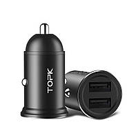 Автомобільний зарядний пристрій Topk Quick Charge 3.0 15.5 W 2xUSB Mini Black (TK203-BL)