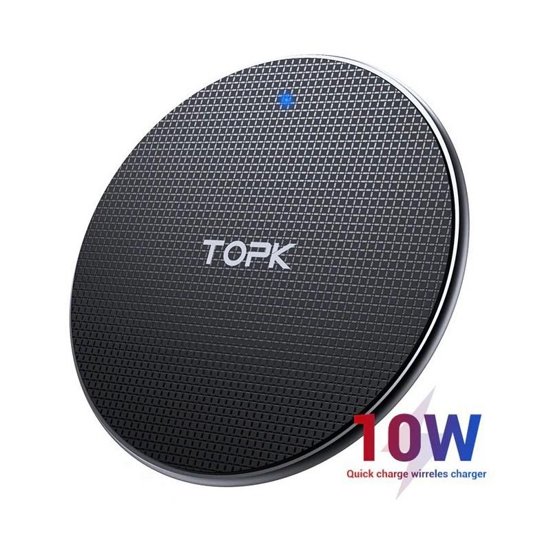Бездротовий зарядний пристрій Topk 10 W Black QI Quick Charge (TK01W-BL)
