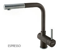 Змішувач для кухні з витяжною лійкою (кавовий) Fabiano FKM 46P S/Steel Espresso