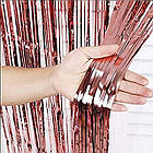 Шторка-завіса з фольги для фотозони рожеве золото 2 х 1 метр, фото 2