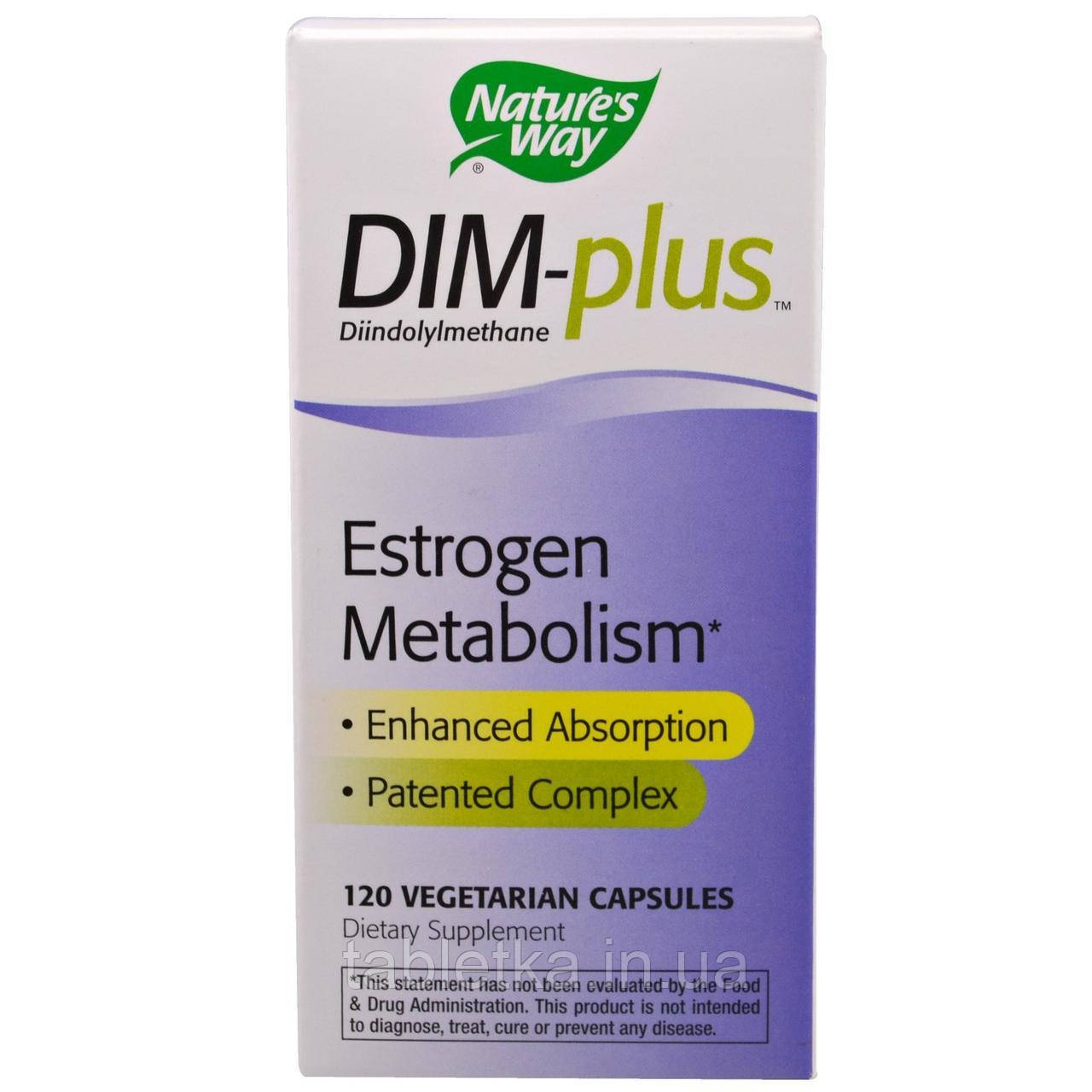 Nature's Way, DIM-plus, з формулою, поліпшує метаболізм естрогенів, 120 капсул Київ