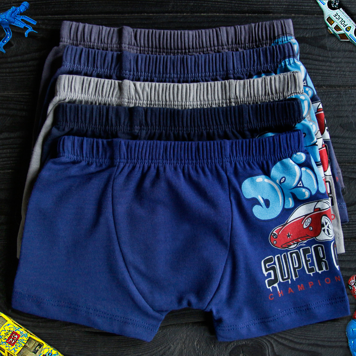 Дитячі труси боксери для хлопчика Nicoletta (вік: 3, 4-5, 5-6) | 5 шт.