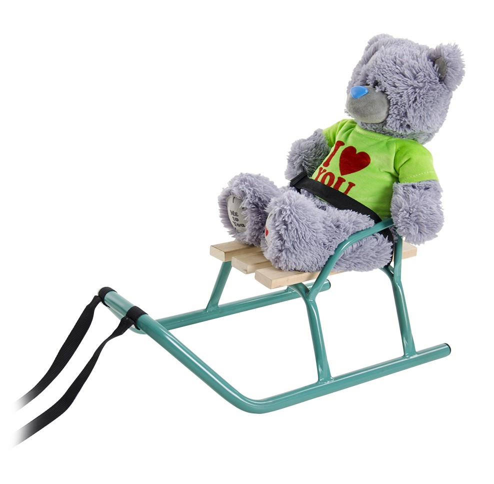 Санки іграшкові для прогулянок з іграшками взимку "Балу" (бірюзові), фото 1