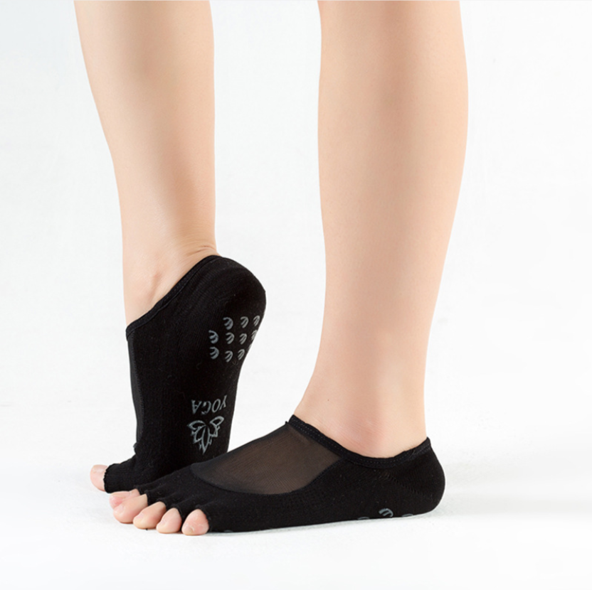 Красиві Шкарпетки для Йоги Coco Lauderly зі Вставками з Сіточки, 4 Моделі, фото 1