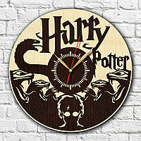 Гарри Поттер часы Harry Potter деревянные часы Часы в холл Деревянный декор Часы на батарейке Эко фанера 30 см
