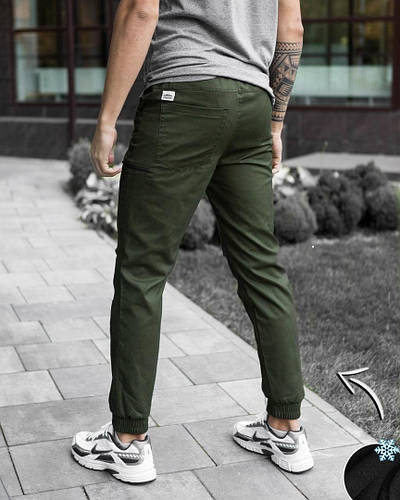 Купить Молодежные мужские зимние штаны "Папин Бродяга" цвет хаки (олива ...