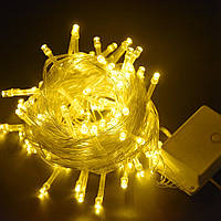 Новорічна світлодіодна гірлянда 10метров 100led. (Жовтий )