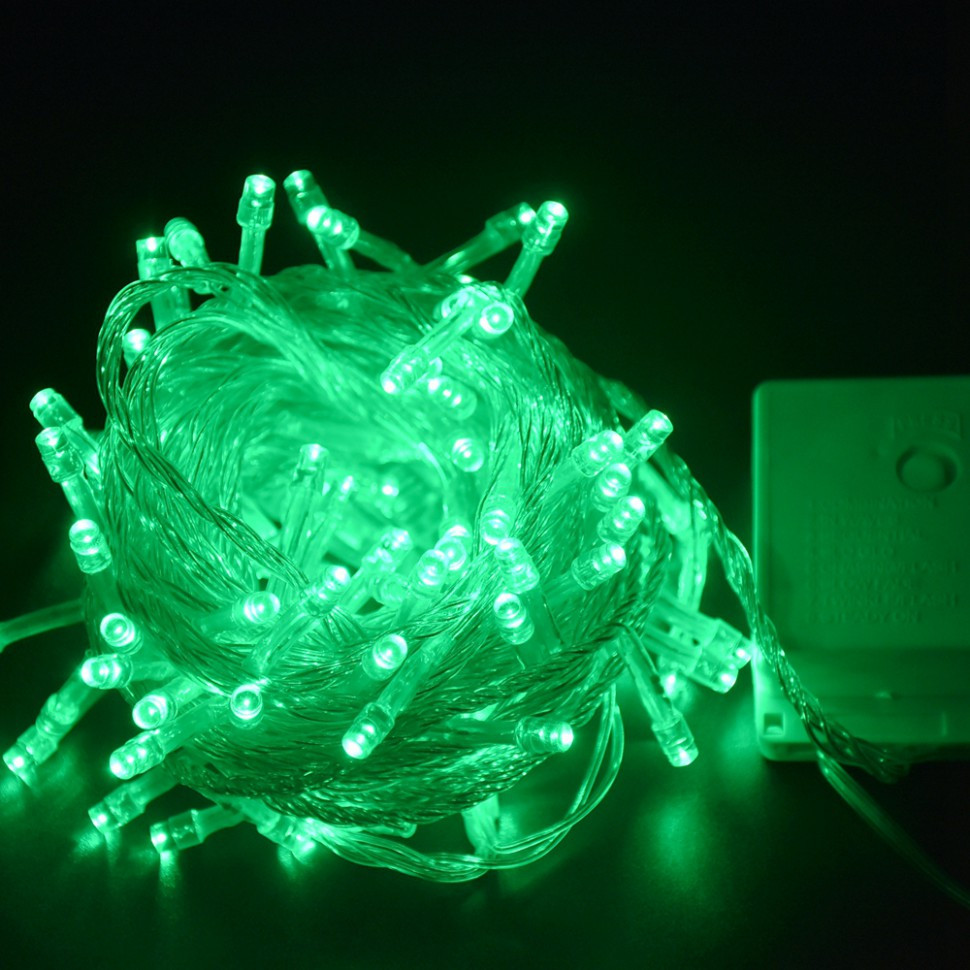 Новорічна світлодіодна гірлянда 10метров 100led. (Зелений )