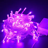 Новорічна світлодіодна гірлянда 10метров 100led. (Фіолетовий )