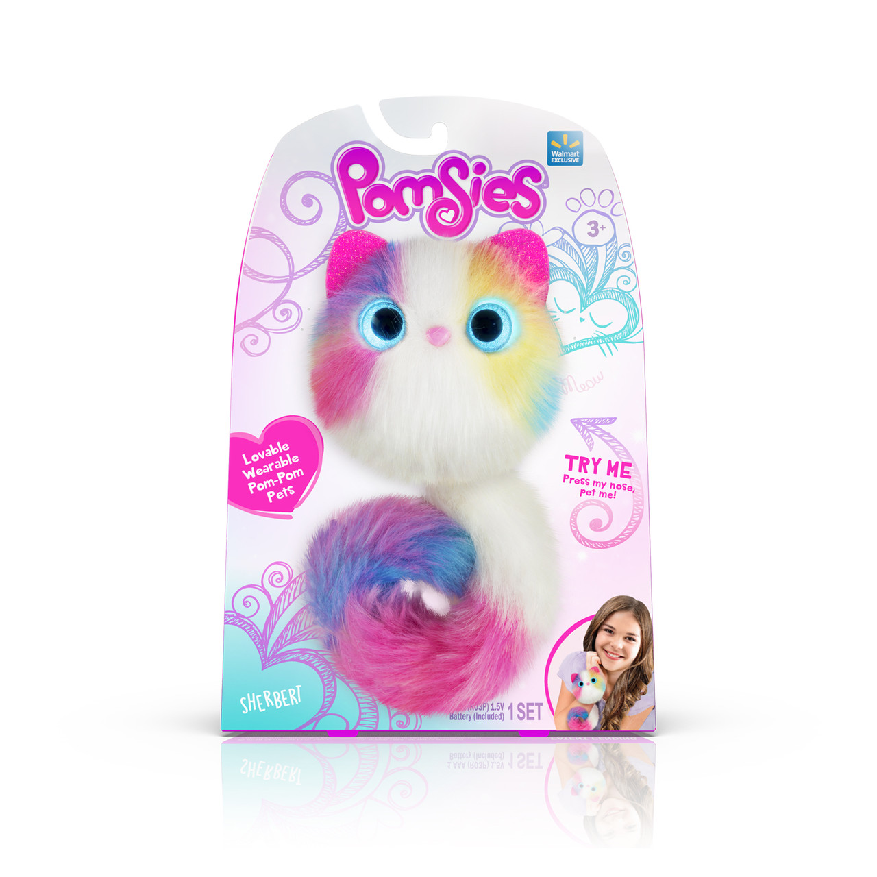 Інтерактивна іграшка кошеня Помсис Щербет 01938 Pomsies Pet Sherbert Оригінал