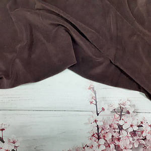 Велюр бавовняний темно-коричневий