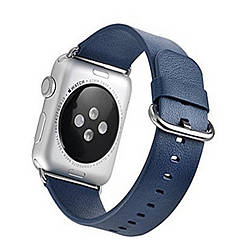 Шкіряний ремінець STR Classic Buckle Band для Apple Watch iWatch 42 mm Dark Blue