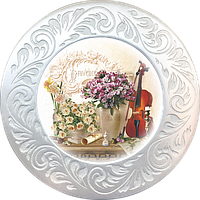 Декоративная поликерамичная тарелка "Прованс" - "Скрипка" 18 см