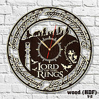 Властелин колец Lord of the Rings часы ХДФ часы Часы кварцовые Курглые часы Хранители Кольца Коричневые часы