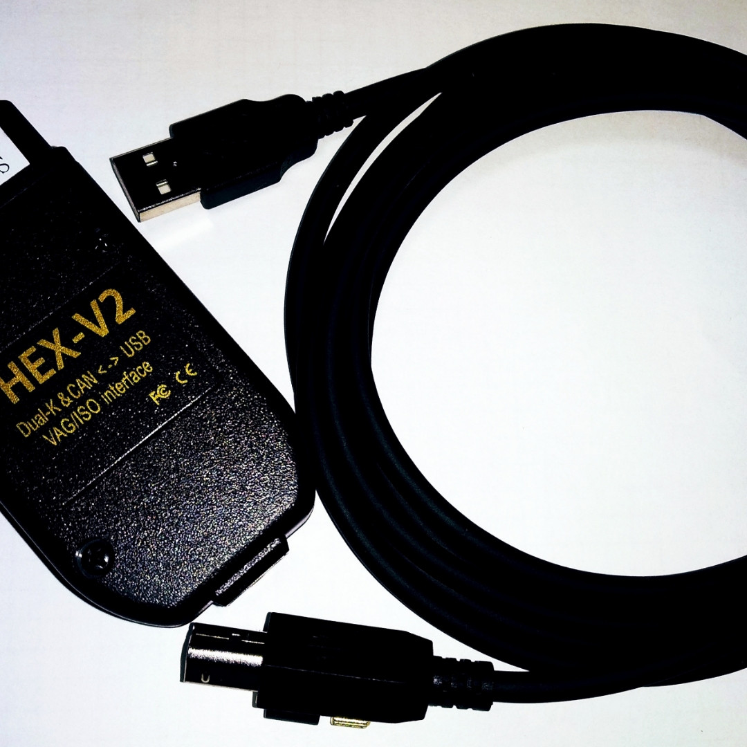 Автосканер HEX V2 VAG ISO interface Dual-K & CAN 18.9 EN+RUS B03-V2 Діагностичний кабель USB