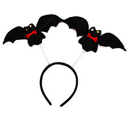 Карнавальний набір ріжки "2 кажана", 34x26 см, поліестер, пластик (461066)