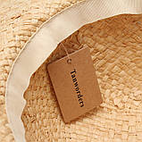 Солом'яний плетений пляжна капелюх з широкими полями, фото 4