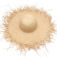 Соломенная плетенная пляжная шляпа с широкими полями опт