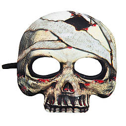 Карнавальна маска - "Череп", 16x18 см, полімер, вогнестійкий, різнокольоровий (462483)