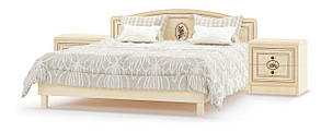 Ліжко з тумбами Флоріс 160х200 клен (з ламелями) Меблі Сервіс