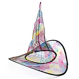 Карнавальний ковпак відьми, 54-55 см, пластик, поліестер (462681)