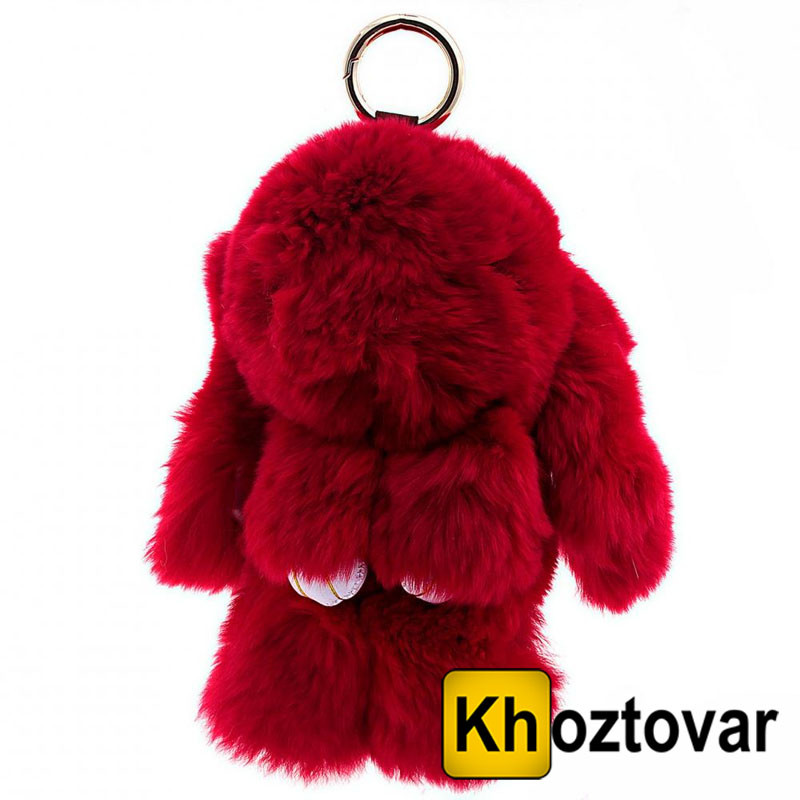 Брелок із натурального хутра "Кролик" ⁇ 18 см, фото 1