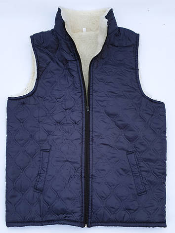 Жилетки, тілогрійки на штучному хутрі з плащівки на блискавці, фото 2