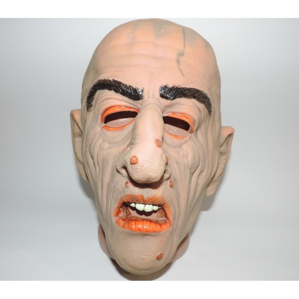 Карнавальна маска страшна Бородавка гумова на хелловін