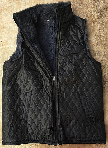 Жилетки, тілогрійки на штучному хутрі з плащівки на блискавці, фото 1