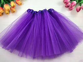 Спідниця пишна Фатиног 30 см для дівчинки карнавальна спідниця-пачка фіолетова
