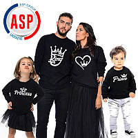 Свитшоты, толстовки, кофты, для фотосессии всей семьи Family Look, Фэмили лук King, Queen, Prince, Princess