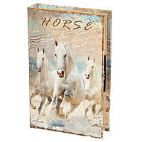 Книга-сейф Veronese Кони 26х17х5 см 0001-003 книга сейф с замком шкатулка кэшбокс кэш бокс лошади