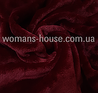 Ткань Махра Велсофт полированная двухсторонняя ширина 180 см Бордовый