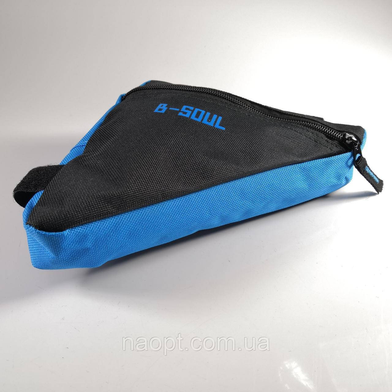 Сумка велосипед. Трикутна B Soul червона. Сумка для велосипеда. Велосипедна сумка. Синій, фото 1