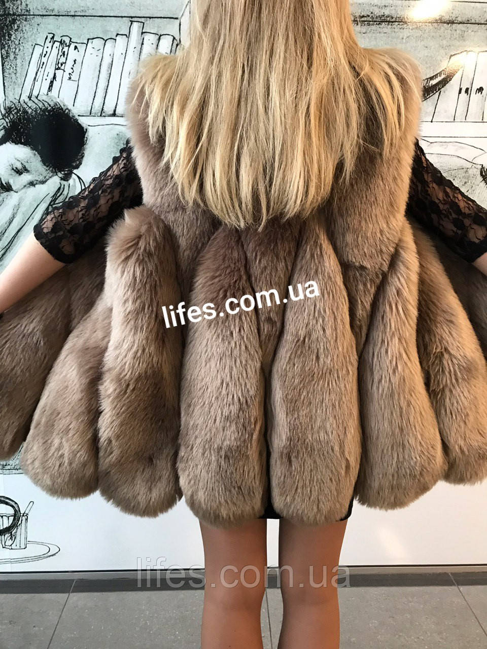 Хутряна жилетка Марго штучне еко — хутро песця