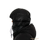 Капюшон пуховий туристичний зимовий головний убір з пуху Aegismax чорний, фото 3