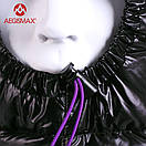 Капюшон пуховий туристичний зимовий головний убір з пуху Aegismax чорний, фото 9