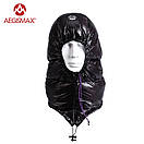 Капюшон пуховий туристичний зимовий головний убір з пуху Aegismax чорний, фото 10