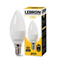 Лампа светодиодная LED Lebron L-C37 8W E14 4100K 220V 700Lm 00-10-48, 11-13-28