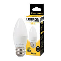 Лампа светодиодная LED Lebron L-C37 8W E27 4100K 220V 700Lm 11-13-58