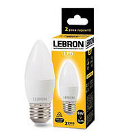 Лампа светодиодная LED Lebron L-C37 6W E27 300K 220V 480Lm 11-13-49