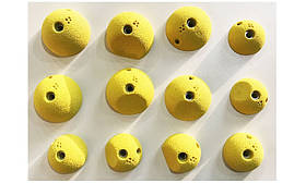 Комплект захватів Ukrholds Set L1 для скеледрому, 12 середніх захватів для досвідчених альпіністів.