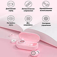 Бездротові навушники блютуз Wi-pods TW60 рожеві: розпакування