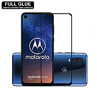 Захисне скло Full Glue Moto One Vision / Action (Black) - 2.5 D Повна поклейка