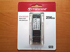 SSD 256GB Transcend MTE220S NVMe M.2 2280 Gen3 x4 3D NAND Гарантія 60 місяців!