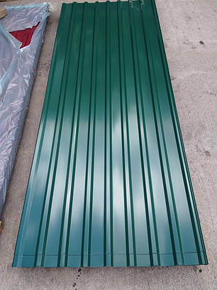 Профнактил покрівельний ПК-20 зелений товщина 0,40 розмір 2 Х1,16 м, фото 2