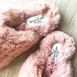 Тапочки домашні жіночі хутряні. М'які пухнасті капці з помпоном Vero Moda, 36 р. (рожеві), фото 2