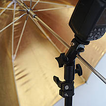 Фото парасолька діаметр 84см (33"). Золотий на відображення, фото 3