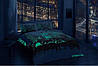 Двоспальна євро постільна білизна TAC Glow London Сатин Fluorescent, фото 2