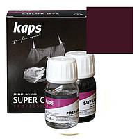 Краска для гладкой кожи + средство для подготовки к покраске Kaps Super Color + Preparer 25 ml 111 Bordeaux